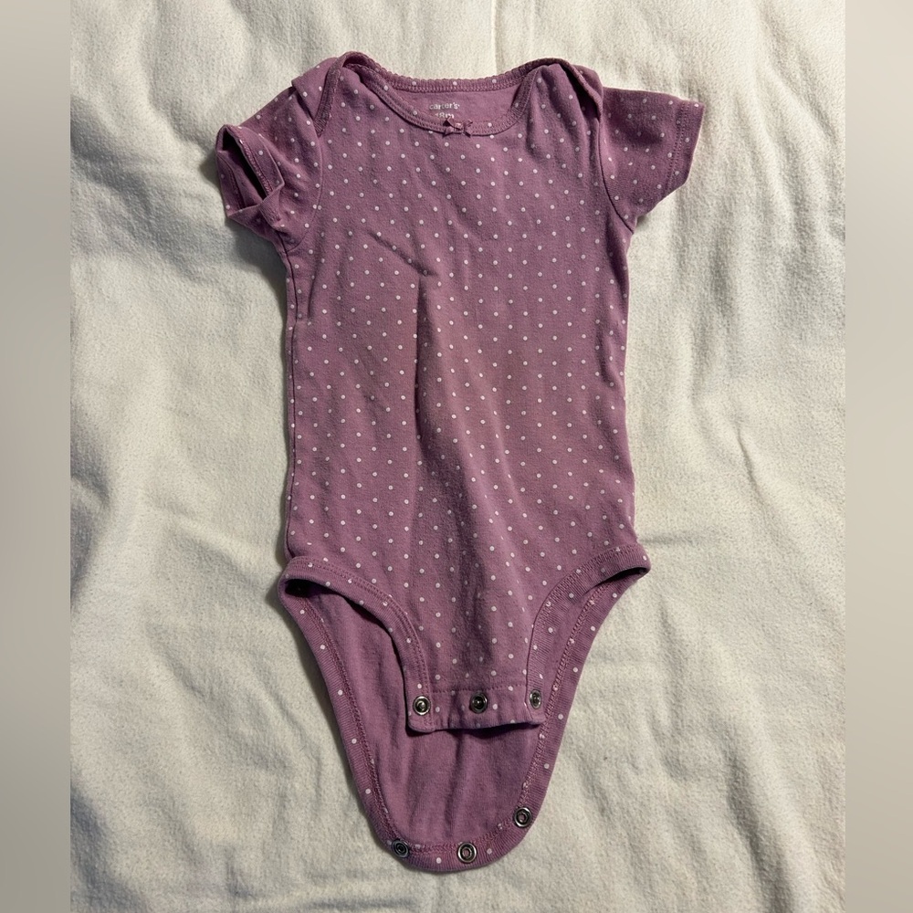 Carter's Lavender‎ Polka Dot Bodysuit
